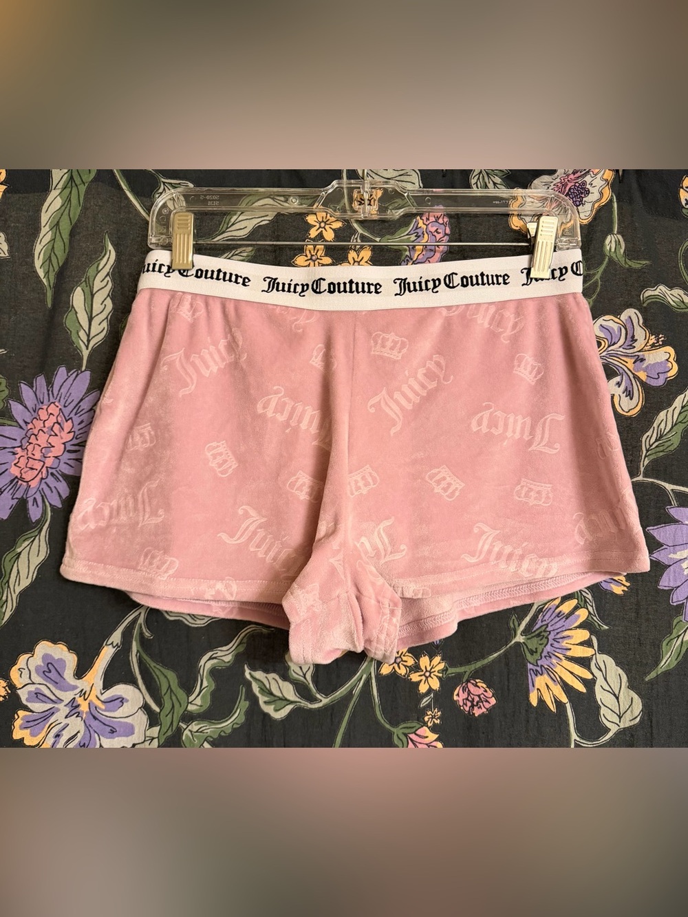 Juicy Couture - Pink Velour Logo Shorts